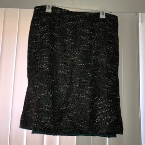 NWT Ann Taylor Tweed Peplum Skirt -Size 14
